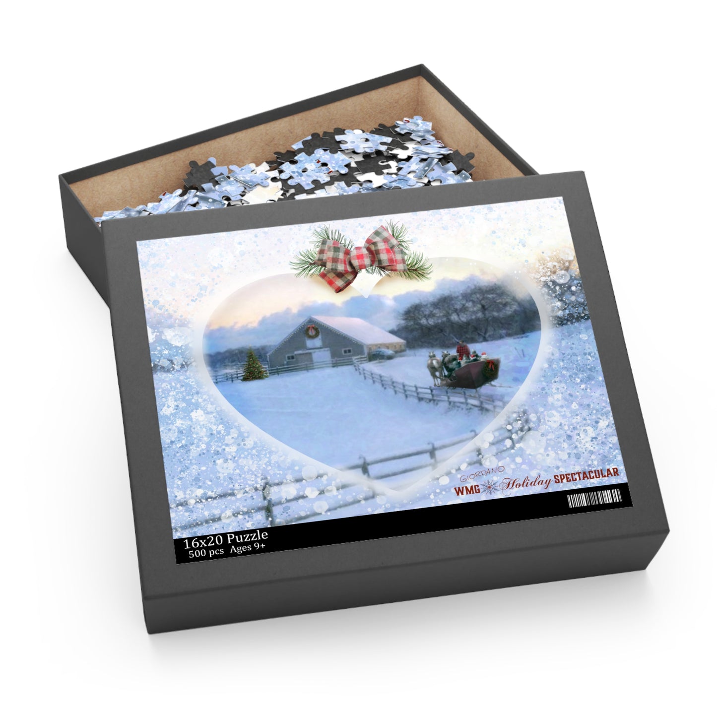 HEART & SLEIGH Holiday Puzzle (252 & 500-Piece)