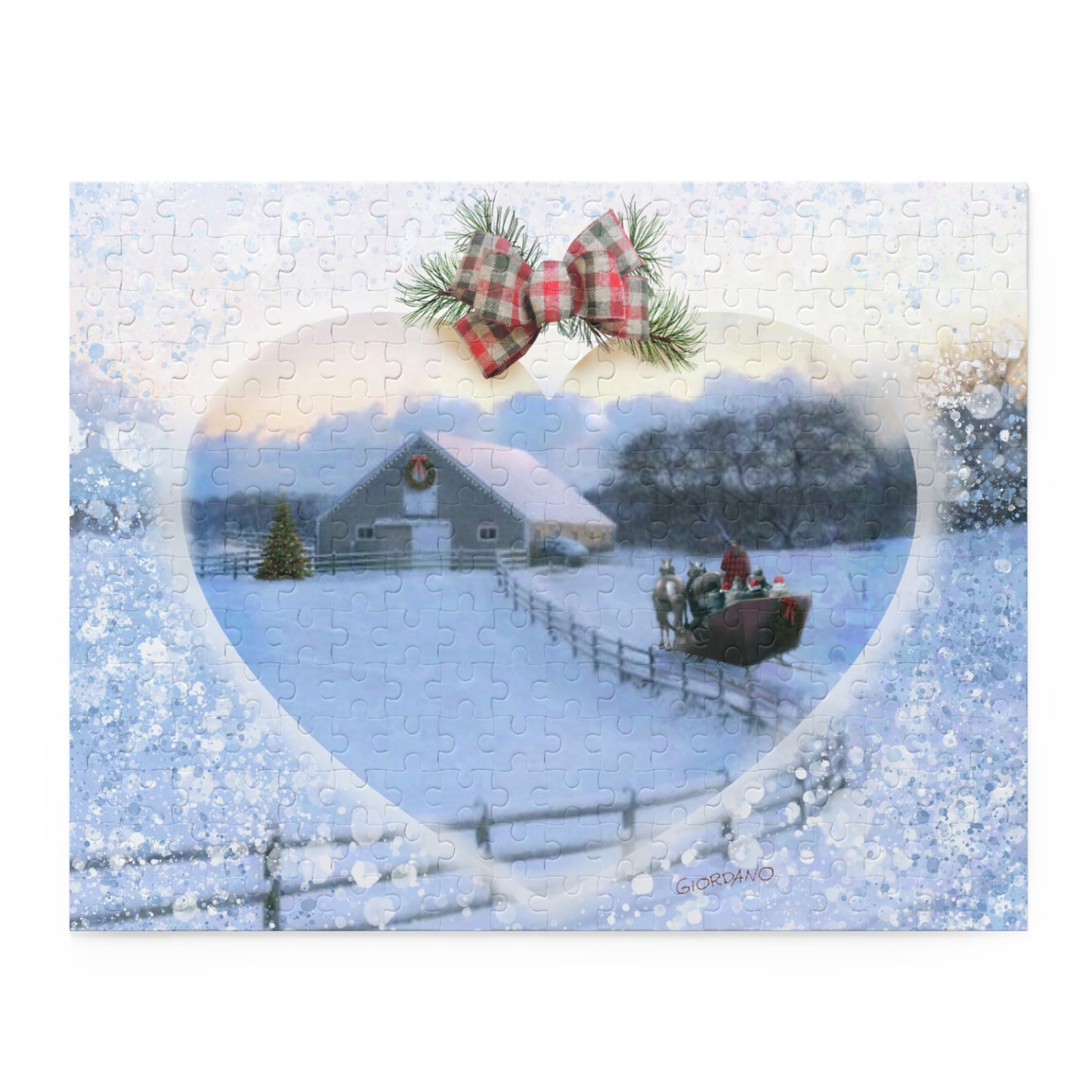 HEART & SLEIGH Holiday Puzzle (252 & 500-Piece)