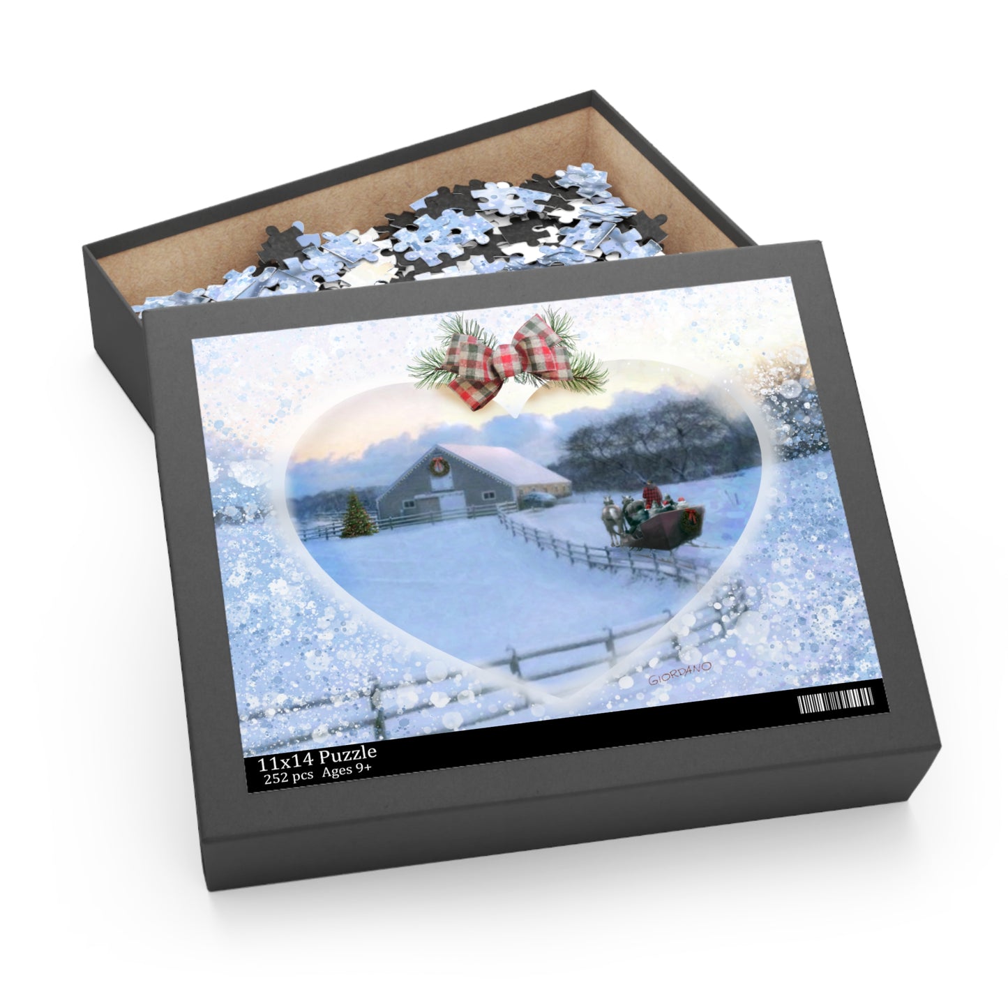 HEART & SLEIGH Holiday Puzzle (252 & 500-Piece)