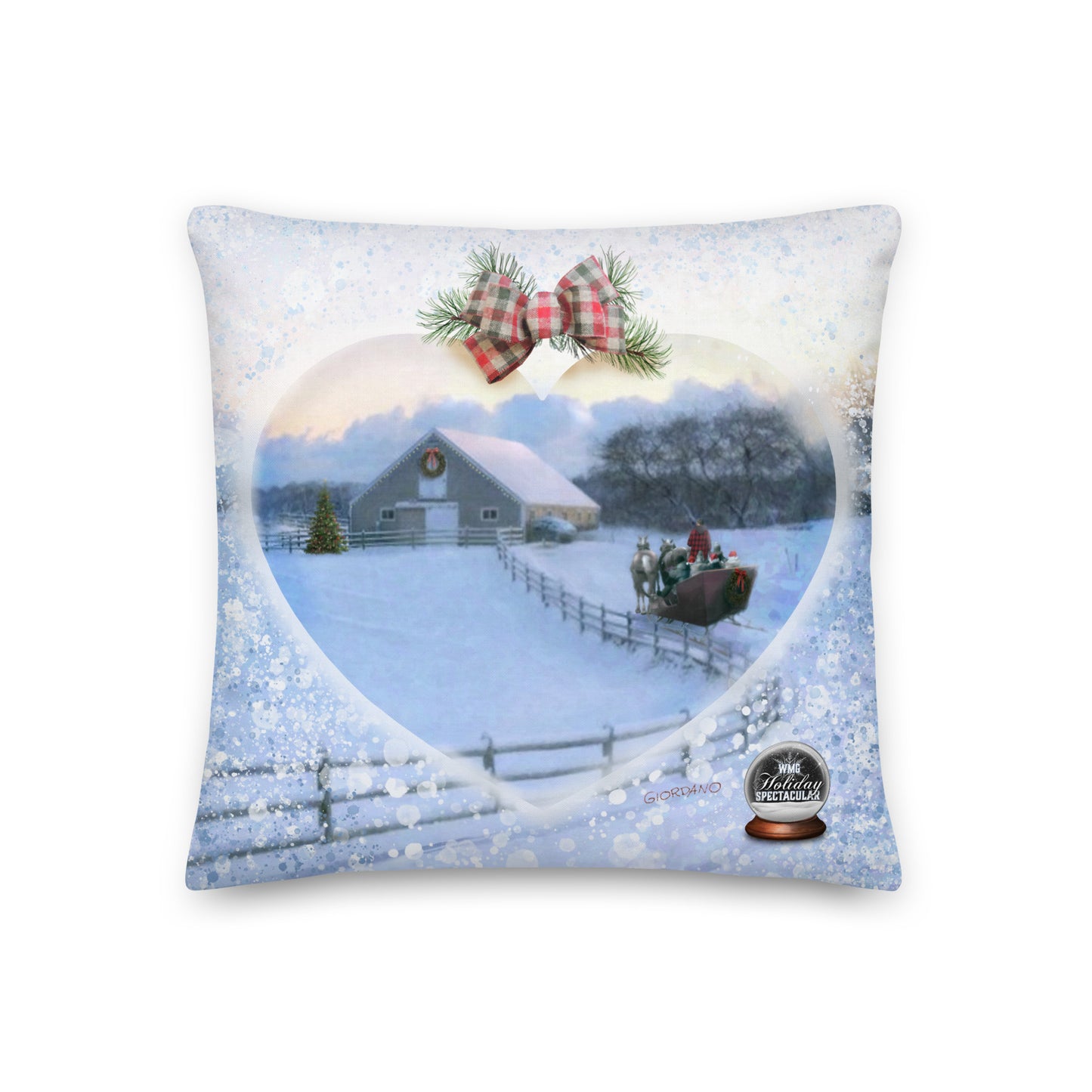 HEART & SLEIGH Premium Holiday PILLOW