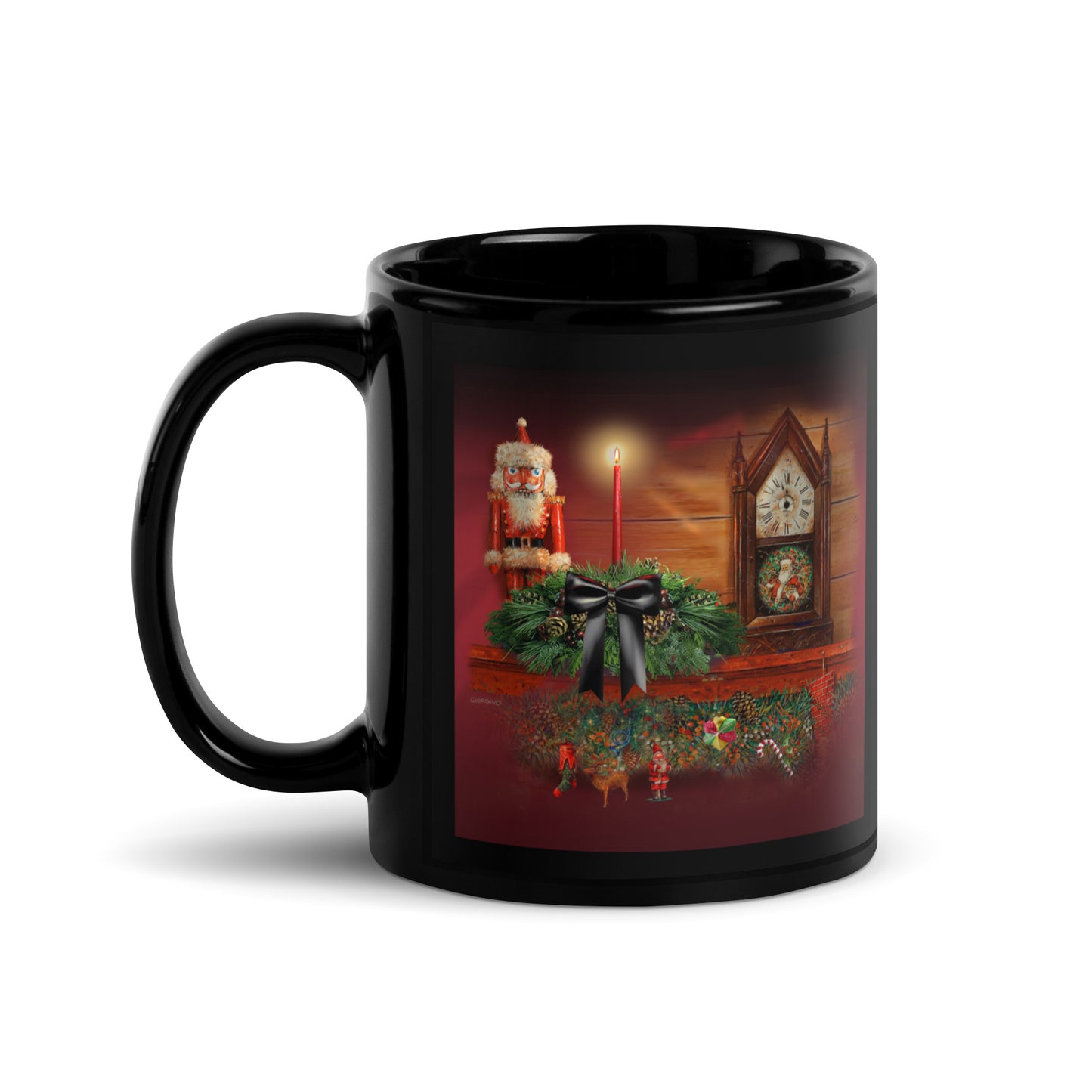 NUTCRACKER Black Glossy Holiday MUG (11 oz. & 15 oz.)