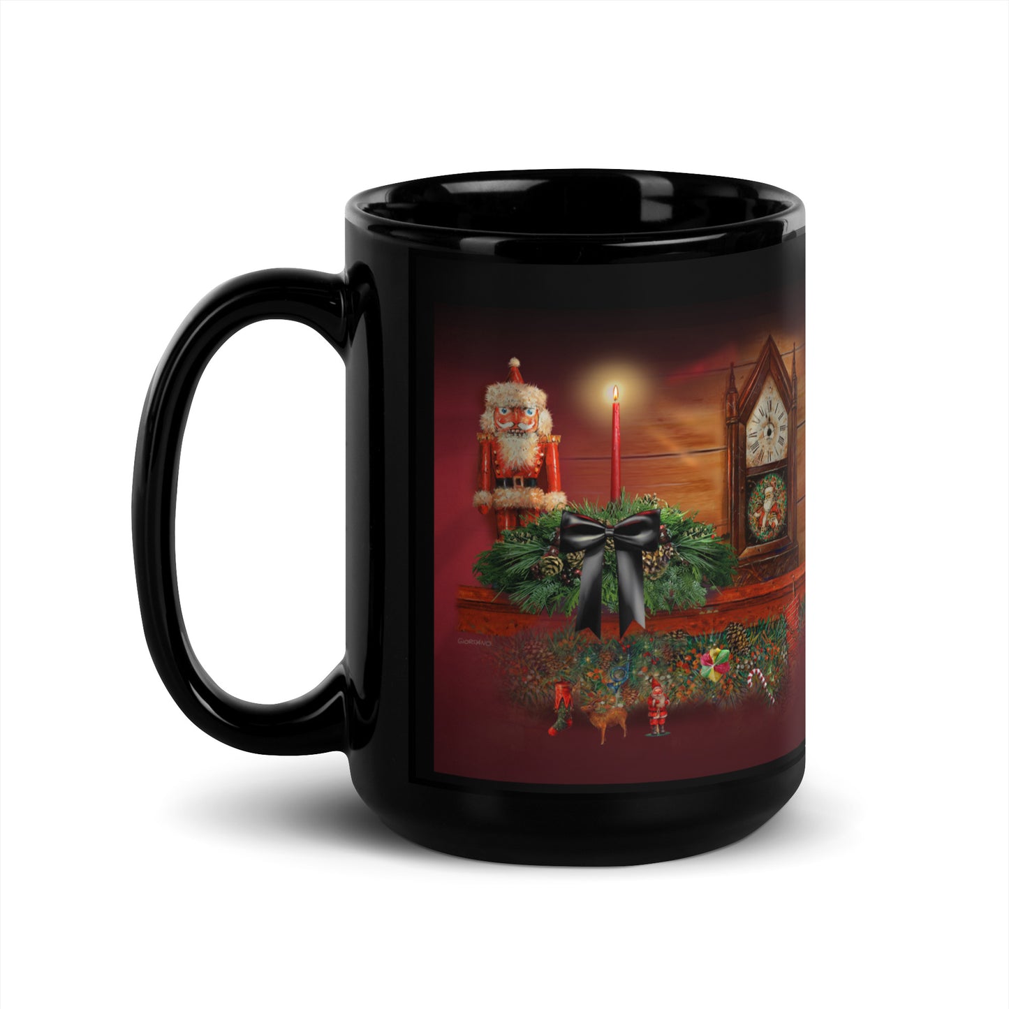 NUTCRACKER Black Glossy Holiday MUG (11 oz. & 15 oz.)